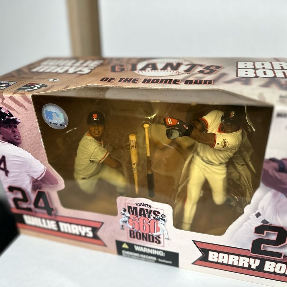 Willie Mays, Bary Bonds Mcfarlane toys figure set.